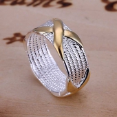 Nhẫn nữ chữ X cá tính Bulgary N1